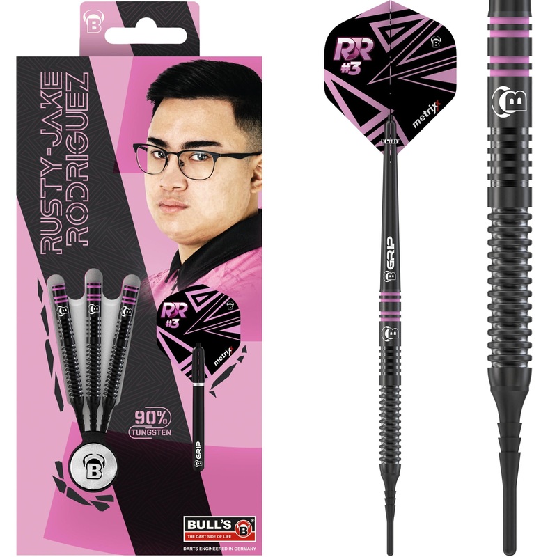 *BULL’S Rusty-Jake Rodriguez – Soft Tip – 90% Tungsten – Black Titanium 20g