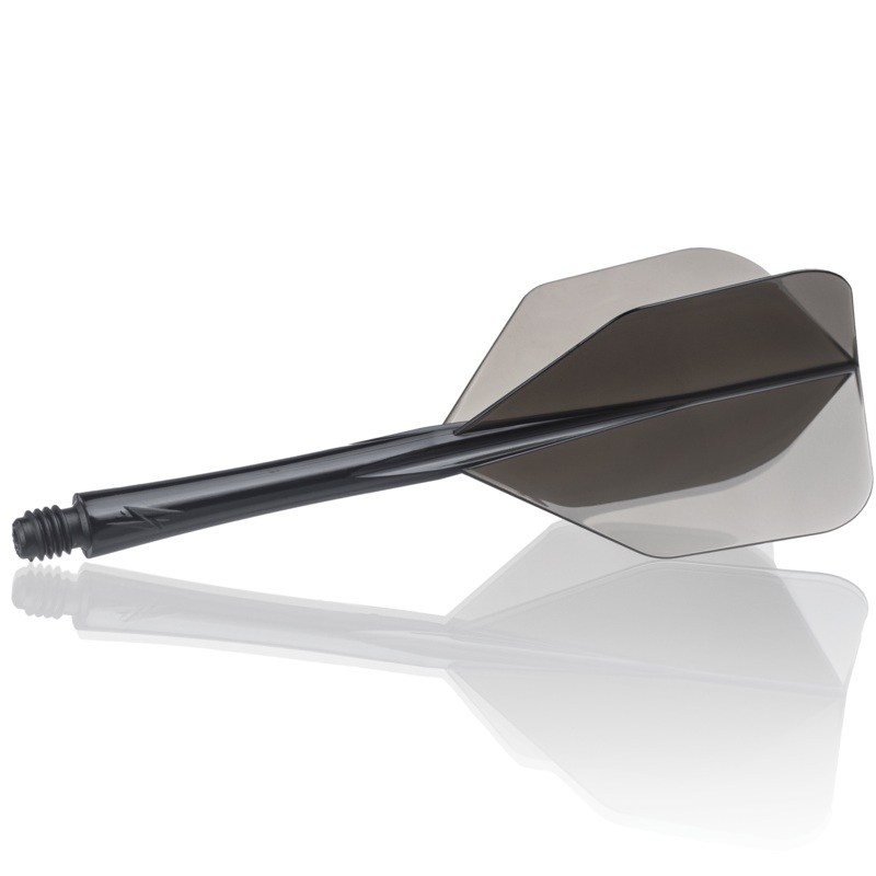 Caliburn SUP Flights – Moulded Flight & Shaft – Standard No6 Black Short