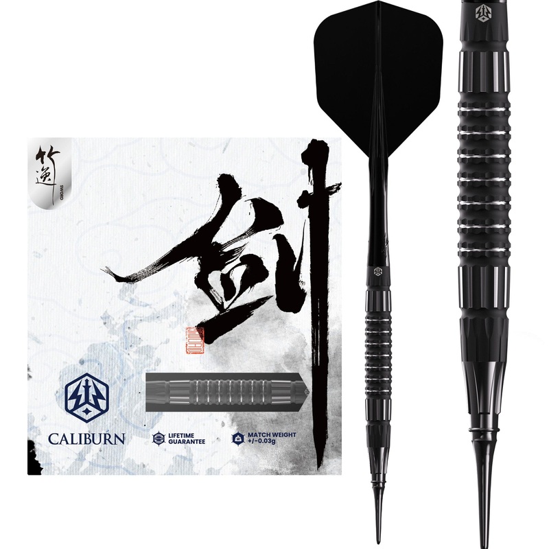 Caliburn Sword Darts – Soft Tip – 95% Tungsten – S3 – 19g