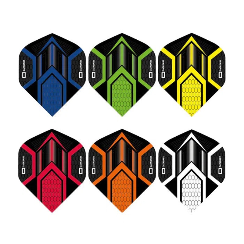 DataDart Hex Black Standard No2 Flights Blue