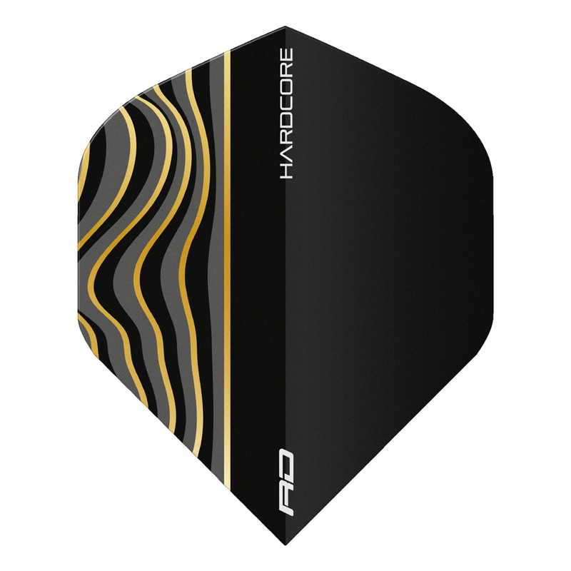 Hardcore Radical Black Wave Standard Dart Flights by Red Dragon