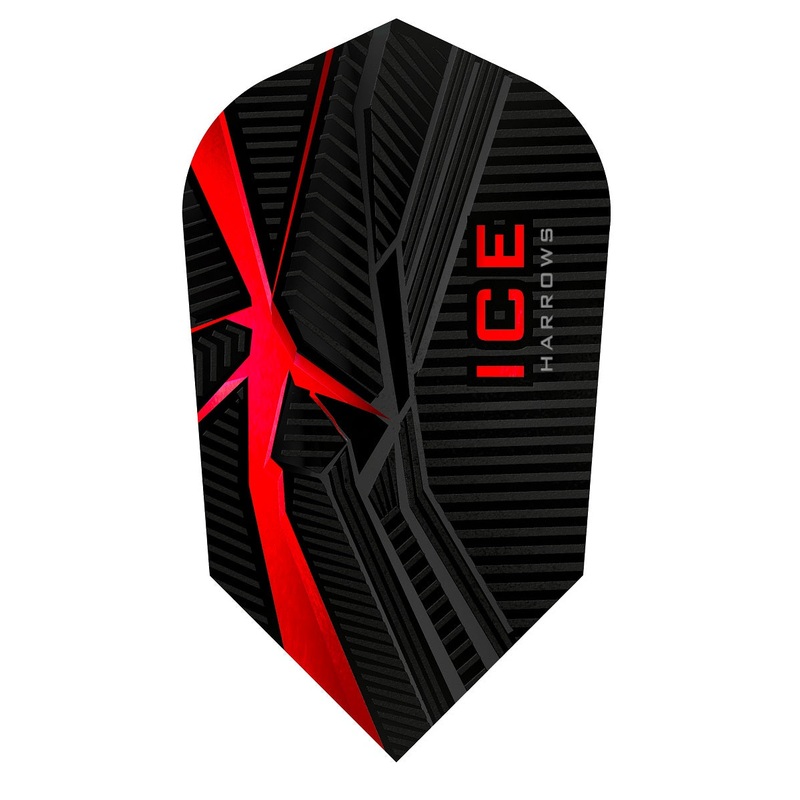 ICE Recut Red Slim Dart Flights By Harrows Red