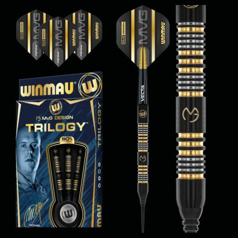 MvG (Michael Van Gerwen) Trilogy 18 gram barrel/20 gram full 90% Tungsten alloy SOFT TIP