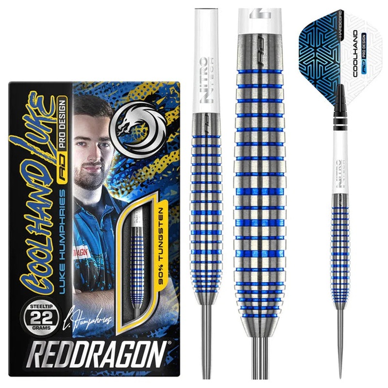Red Dragon Luke Humphries TX3 Cool Blue SE 90% Tungsten Steel Tip Darts 22 GRAM