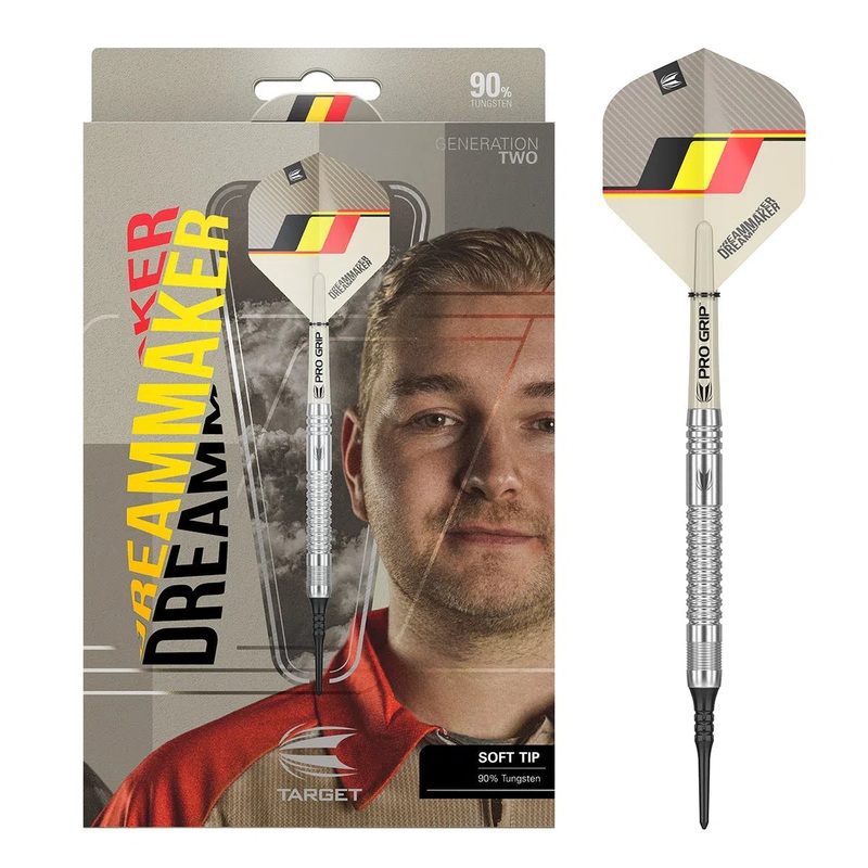 Target Darts Dimitri Van Den Bergh Gen 2 90% Tungsten Soft Tip Darts 19 GRAM