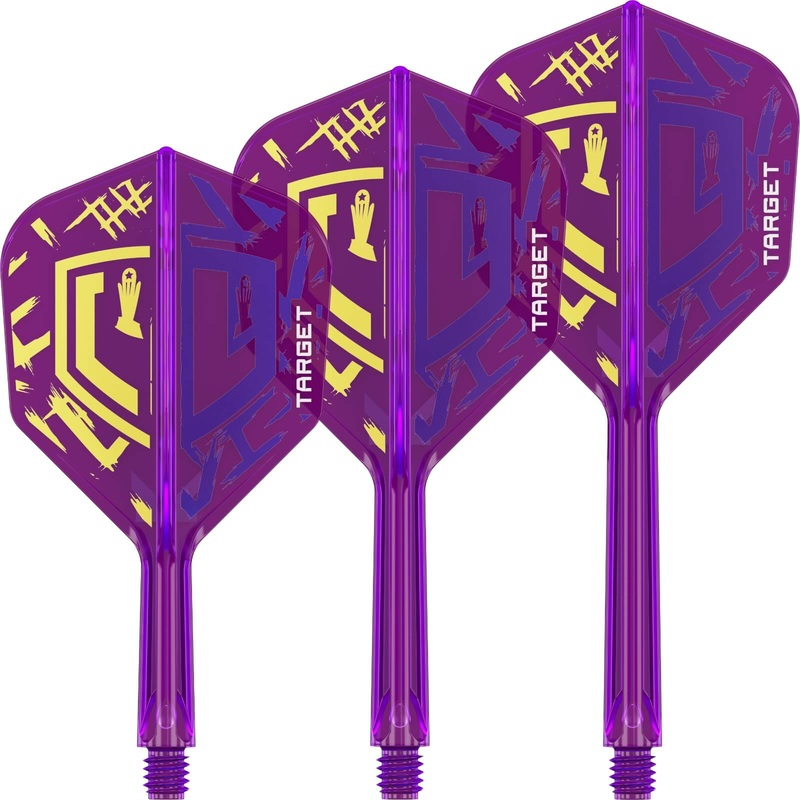 Target – K-Flex Luke Littler World Champion – Standard Dart Flights – Integrated Flight & Shaft System Short (19mm)