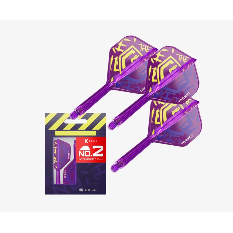 Target Luke Littler World ChampionK-Flex Flight System No. 2 Intermediate Purple Intermediate (26mm in length excluding thread) Plastic