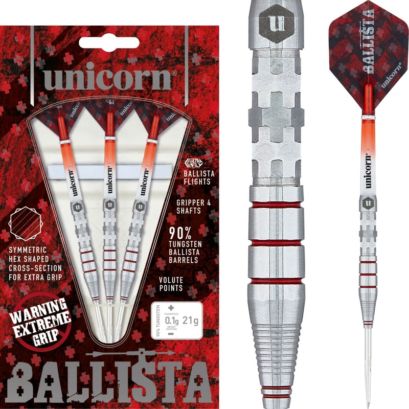 Unicorn – Ballista Style 3 Darts – Steel Tip – 90% Tungsten – 21g 23g 25g 21 grams
