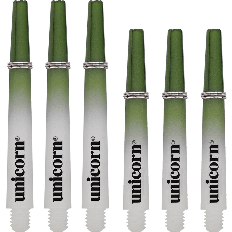 *Unicorn Gripper 3 Two Tone Dart Shafts – White & Green Medium