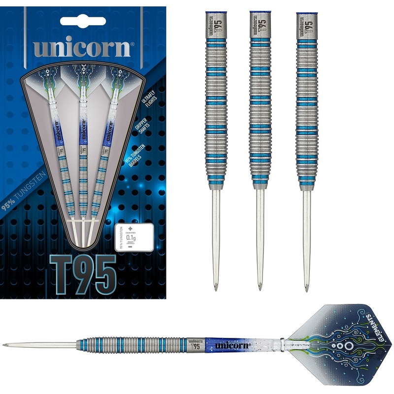 Unicorn T95 Type 1 Core XL Blue 95% Tungsten Steel Tip Darts 20 Gram
