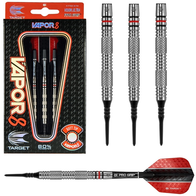 Vapor 8 Tungsten 03 Soft Tip Darts by Target – Vapor8 55mm Barrel 19 Gram