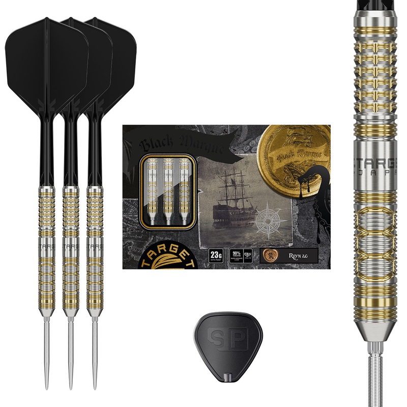 Black Marque Reyn G2 90% Tungsten SP Steel Tip Darts by Target Japan 21 Gram