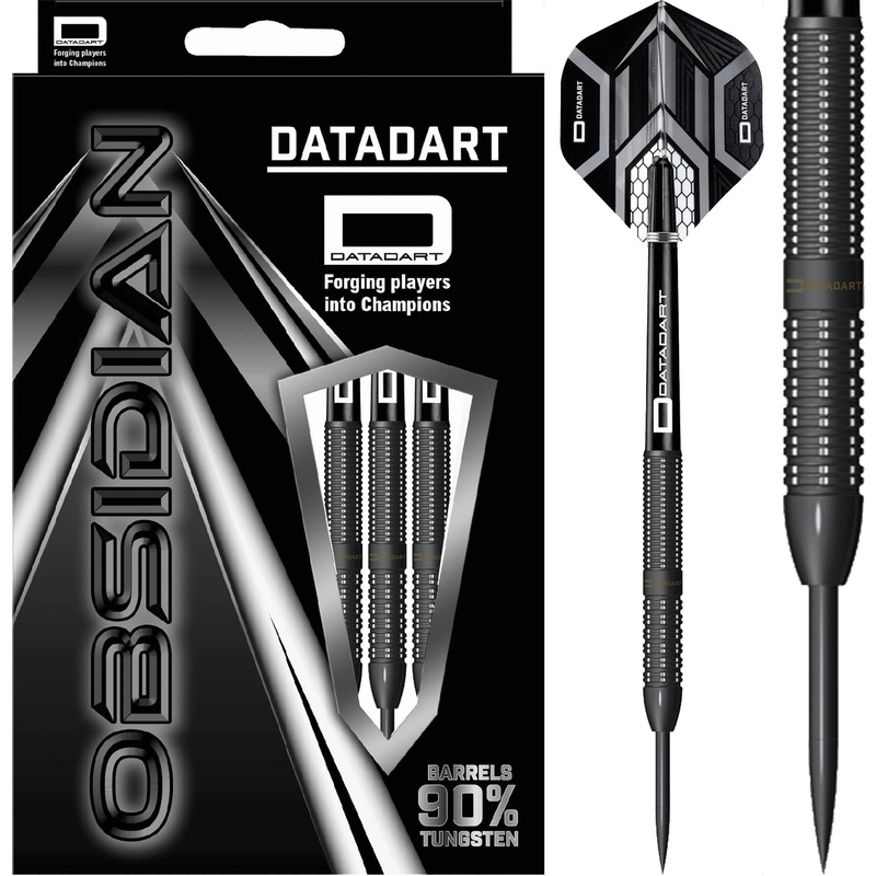 Datadart Obsidian Darts – Steel Tip – 90% – Straight – Black PVD 22g
