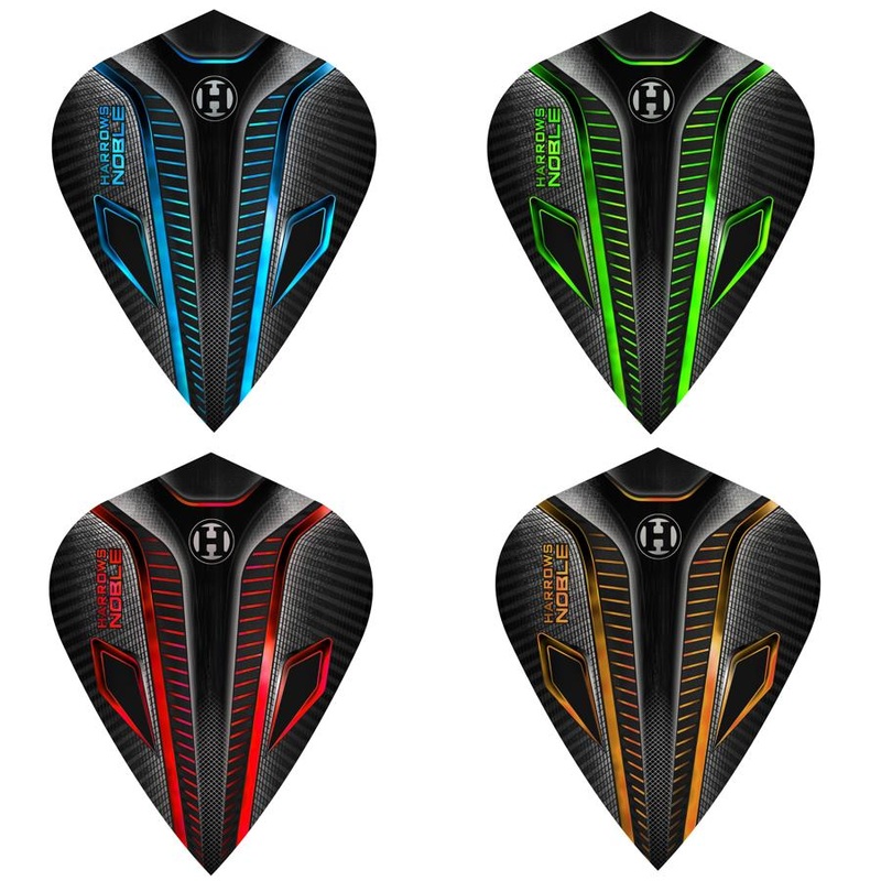Harrows Noble Kite Dart Flights – 25 SETS Aqua