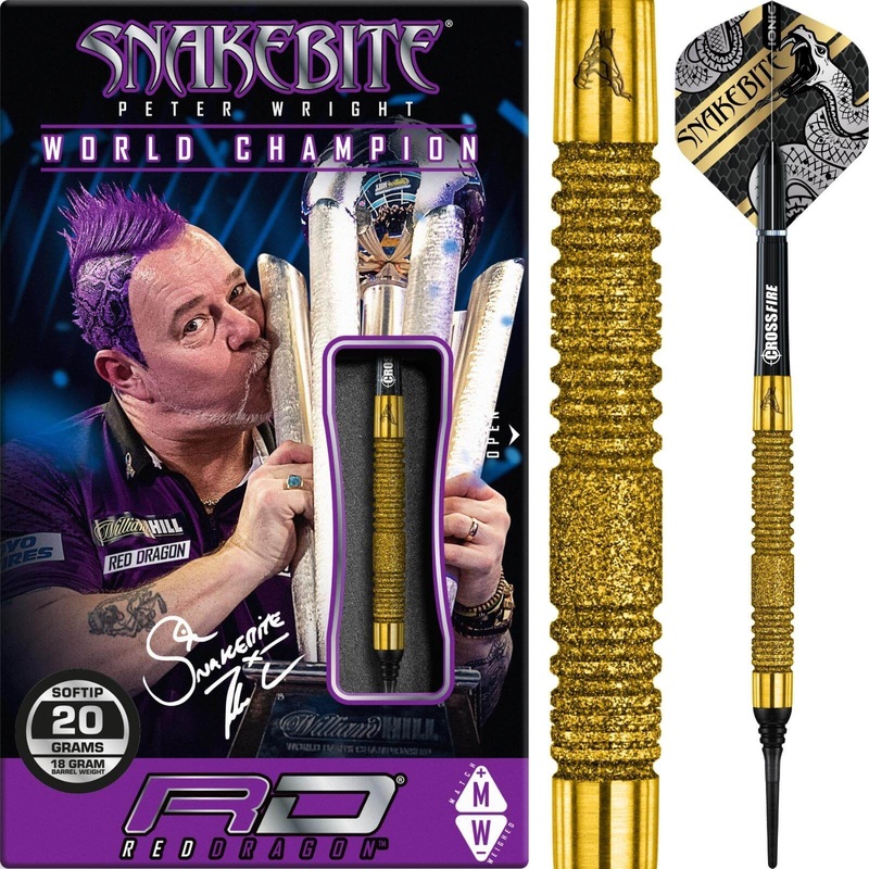 Red Dragon – Peter Wright Euro 11 Gold PC 20 Darts – Soft Tip – 90% Tungsten – 20g