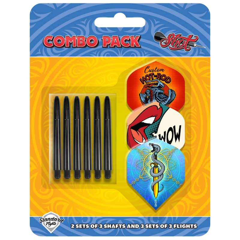 Shot Combo Pack (3 sets of flights, 2 sets of shafts)