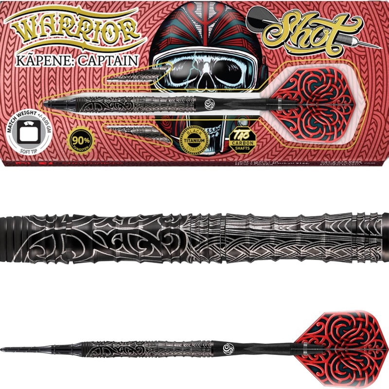Shot – Warrior Kapene Darts – Soft Tip – 90% Tungsten – 18g 20g 18 grams