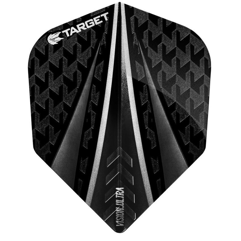 Target Pro 100 Vision Ultra Black 3 Fin Dart Flights Black