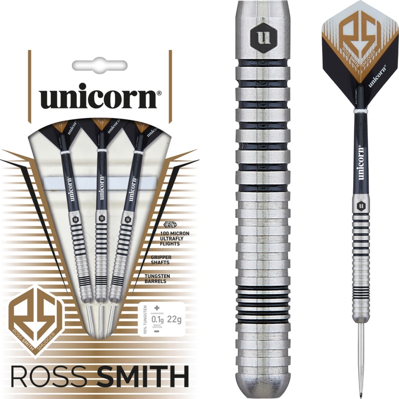 Unicorn – Ross Smith Smudger Darts – Steel Tip – 80% Tungsten – 22g 24g 22 grams