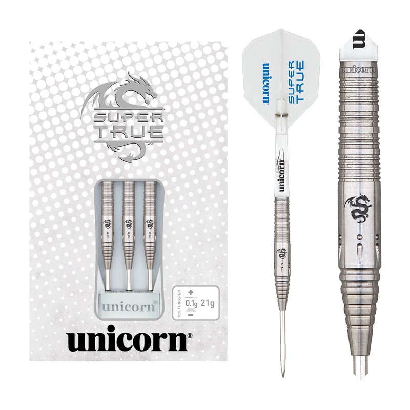 Unicorn Super True White 90% Tungsten Steel Tip Darts 21 GRAM