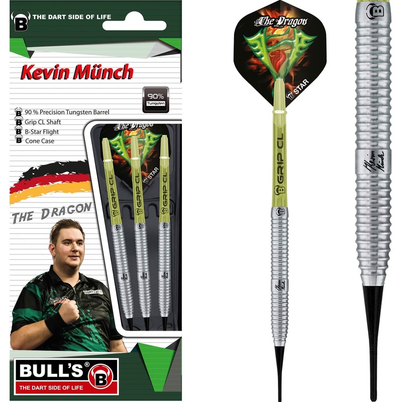 BULL’S Kevin Munch G2 – Soft Tip – 90% Tungsten – The Dragon 18g