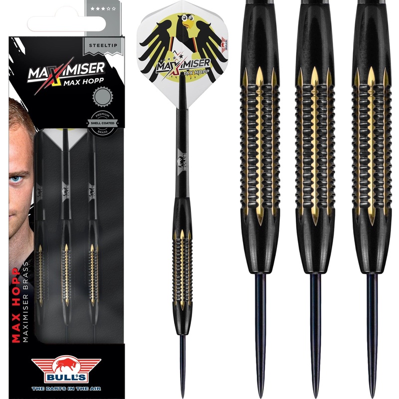 Bulls Max Hopp Darts – Steel Tip – Shell Coated – Brass – Maximiser – 21g 21g