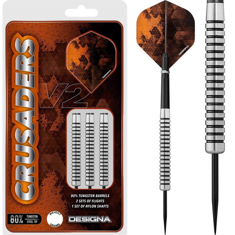 *Designa Crusader V2 Darts – Steel Tip – M2 21g