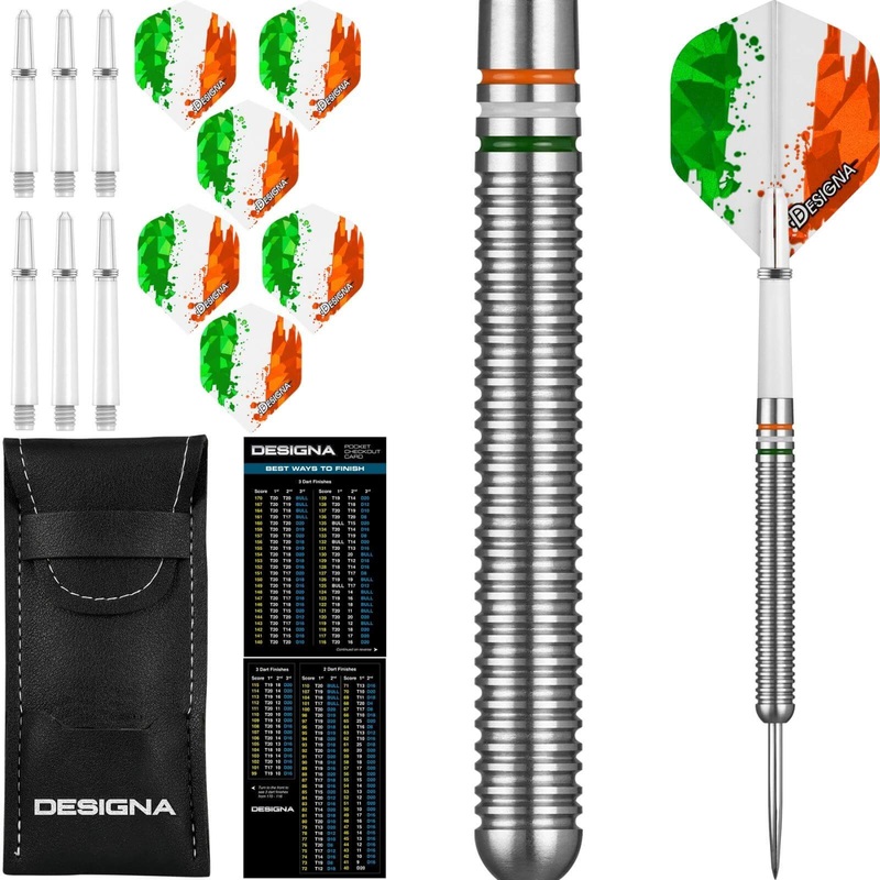 Designa – Patriot-X Darts – Ireland – Steel Tip – 90% Tungsten – 22g 24g 22 grams
