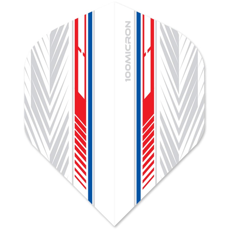 Designa Racing Flights – Standard No2 – 100 Micron – Red & Blue