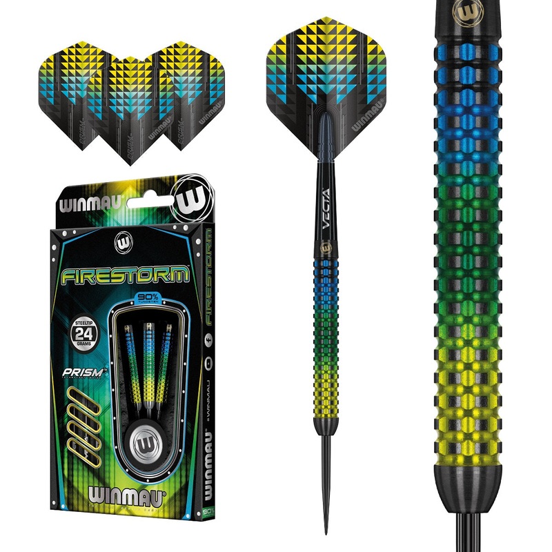 Firestorm 90% Tungsten Steel Tip Darts by Winmau 21 Gram