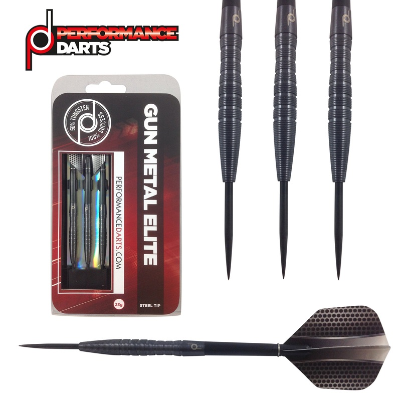 Gun Metal 90% Tungsten Steel Tip Darts by Performance Darts 23 Gram