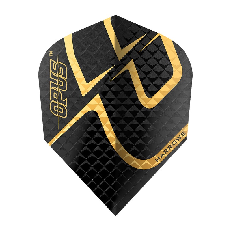 Harrows Opus O No6 Shape Dart Flights Black/Gold
