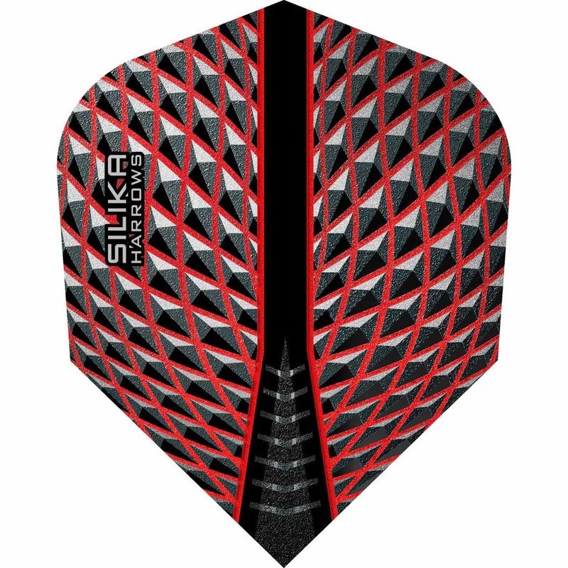 Harrows Silika – Patented Tough Crystalline Coated Red – No6 Standard Dart Flights Standard 100 Micron Extra Strong