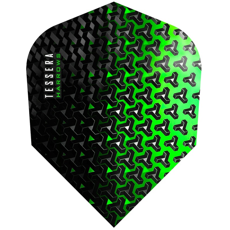 Harrows Tessera Green Standard Dart Flights Green