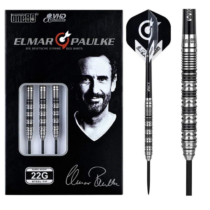 One80 Elmar Paulke V2 90% Tungsten Steel Tip Darts 22 GRAM