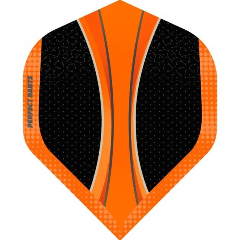 Perfect Darts Flights – Extra Strong – No2 – Std – Solarfox – Black & Orange