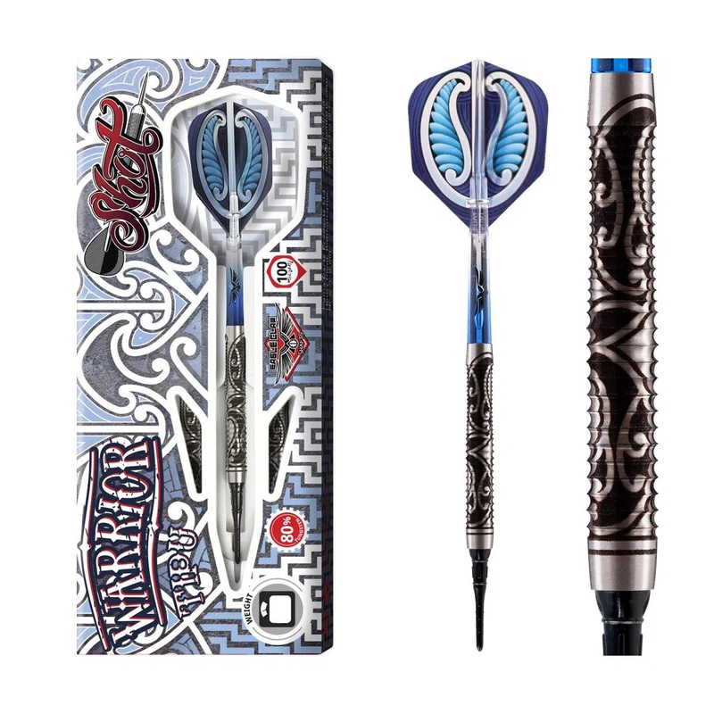 Shot Warrior Tipu 80% Tungsten Soft Tip Darts 18 GRAM
