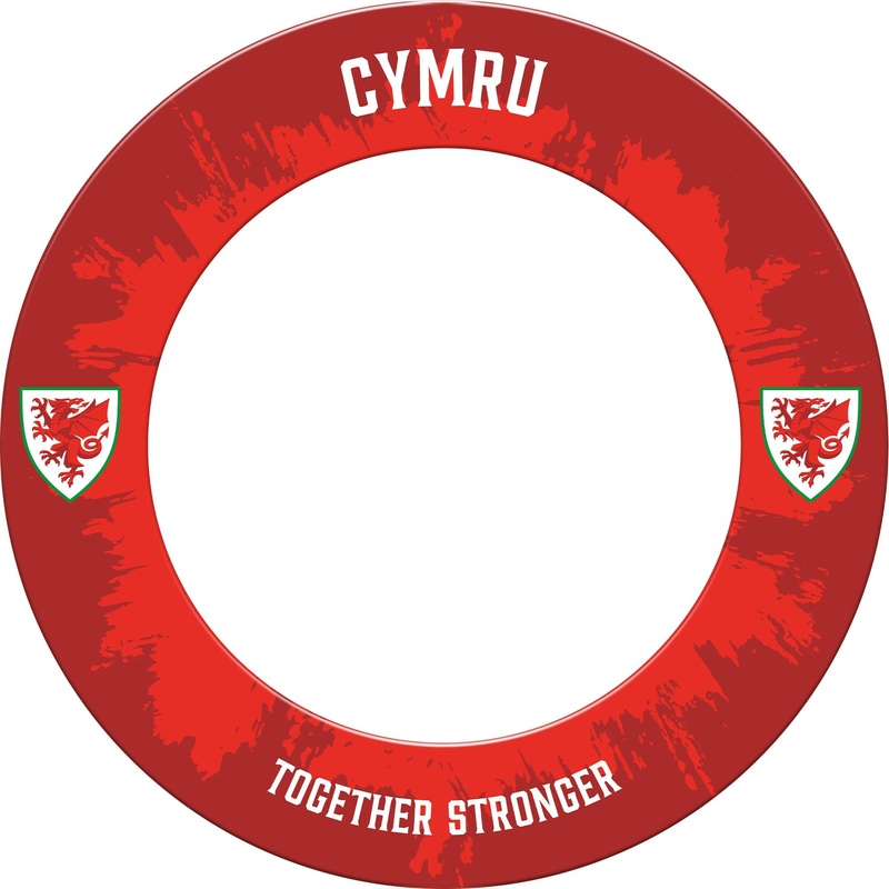 Wales FA – Dartboard Surround – Official Licensed – Welsh  Cymru – S2 – Red – Cymru