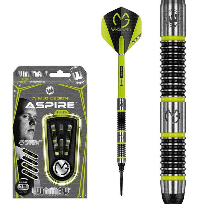 Winmau MvG Aspire 80% Tungsten Soft Tip Darts 20 GRAM