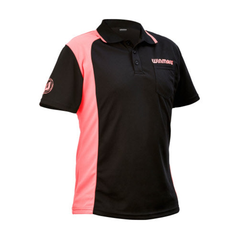 Winmau Wincool 2 Dart Shirt – Black/Pink – Extra Large (XL)