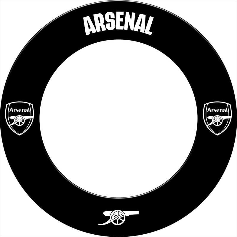 Arsenal FC Dartboard Surround – Official Licensed – The Gunners – S2 – Black – Mono Logo