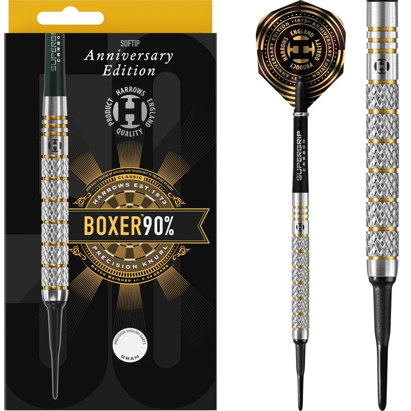 Harrows Boxer Darts – Soft Tip – 90% – Anniversary Edition – Parallel 18g