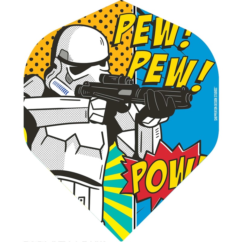 Original StormTrooper Dart Flights – Official Licensed – No2 – Std – Storm Trooper – Pew Pew Pow