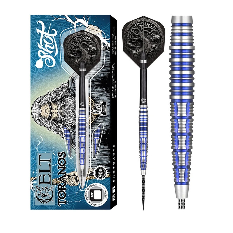 Shot Celt Toranos 90% Tungsten Steel Tip Darts 23 GRAM