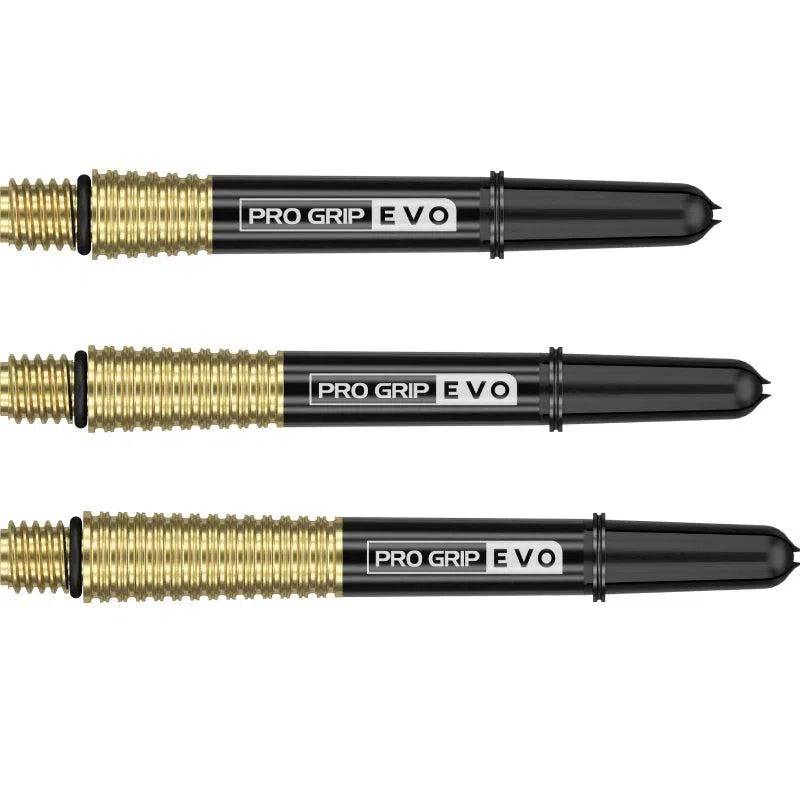 Target Darts Pro Grip Evo Gold Shafts Black Gold Short