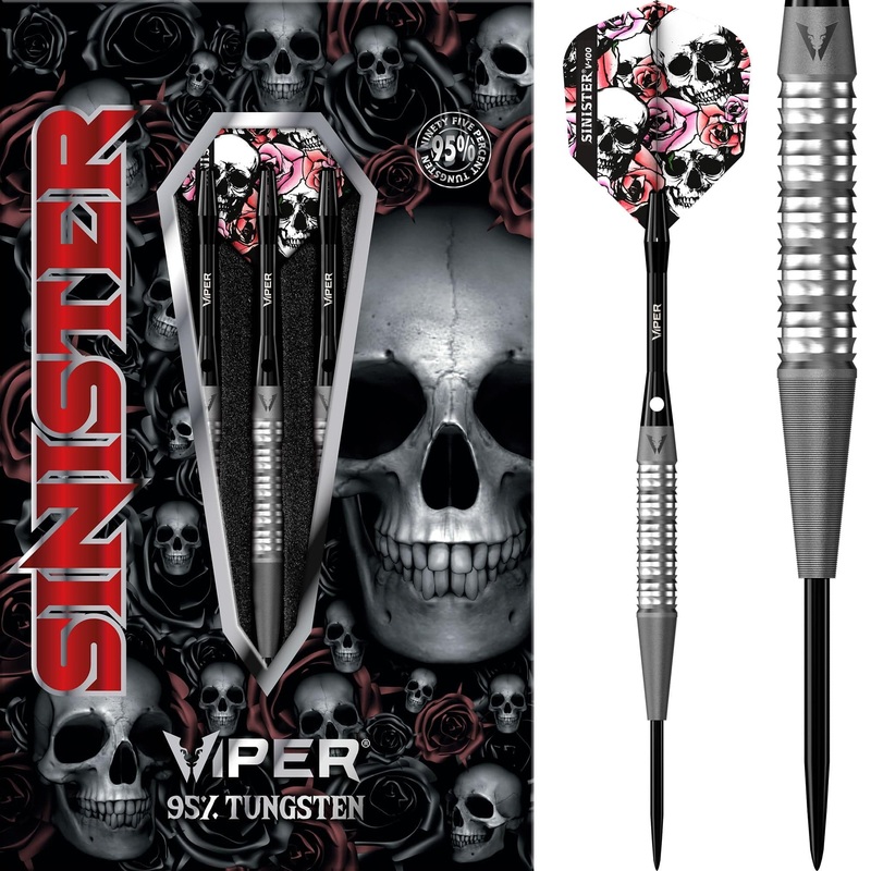 Viper Sinister Darts – Steel Tip – 95% – Sandblasted – S4 – Reverse Cut 22g