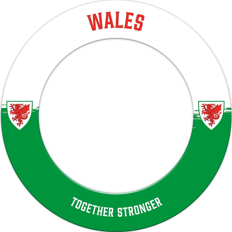 Wales FA – Dartboard Surround – Official Licensed – Welsh  Cymru – S3 – White – Wales
