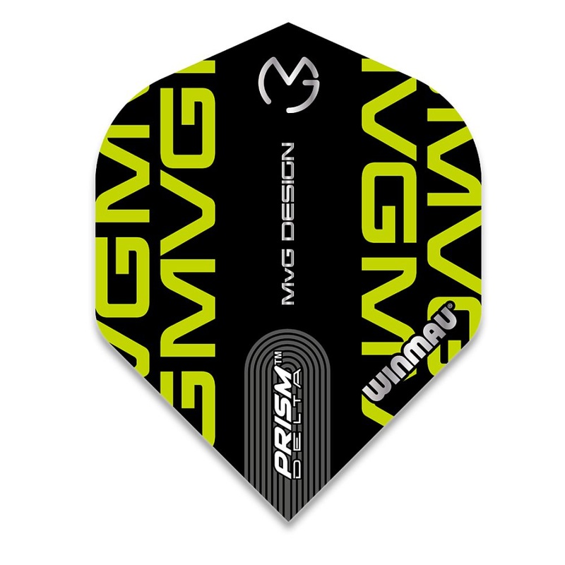 Winmau Prism Delta MvG 2021 Black Print Dart Flights No2 Standard