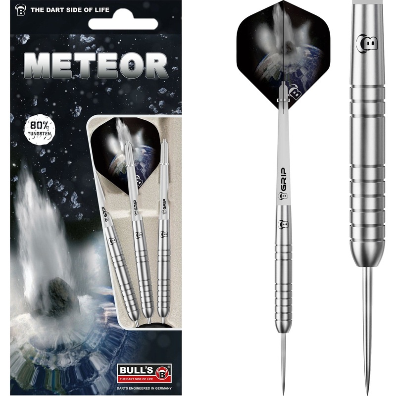 BULL’S Meteor Darts – Steel Tip – 80% Tungsten – MT7 – Ringed 24g