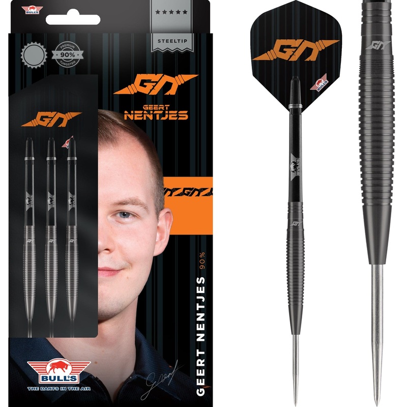 Bulls Geert Nentjes Darts – Steel Tip – 90% – Black Titanium 23g